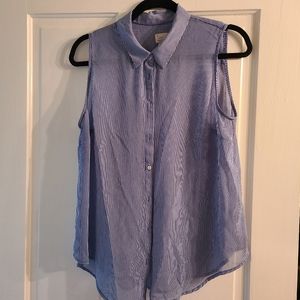 A New Day Sheer Button Up Blouse